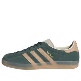 Adidas: Зелёные кроссовки  Gazelle Indoor