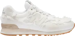 New Balance: Белые кроссовки  574