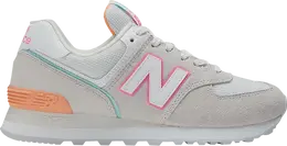 New Balance: Серые кроссовки  574