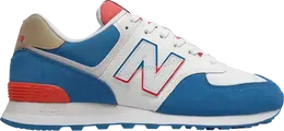 New Balance: Голубые кроссовки  574