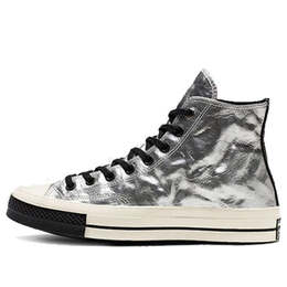 Converse: Серебристые кроссовки  Chuck 70 Hi