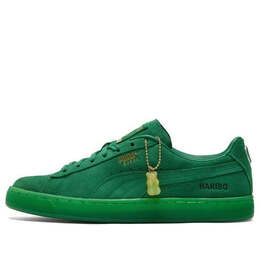 PUMA: Зелёные кроссовки  Suede