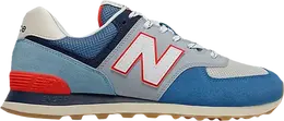 New Balance: Голубые кроссовки  574