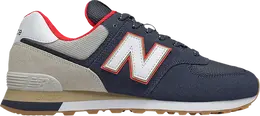 New Balance: Синие кроссовки  574