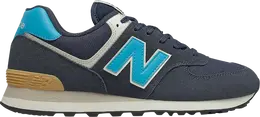 New Balance: Тёмные кроссовки  574