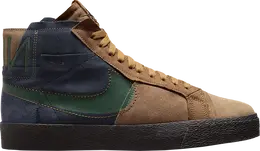 Nike: Тёмные кроссовки  Blazer Mid Premium