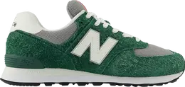 New Balance: Зелёные кроссовки  574