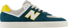 New Balance: Зелёные кроссовки  574