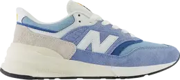 New Balance: Голубые кроссовки 