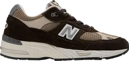 New Balance: Коричневые кроссовки  991