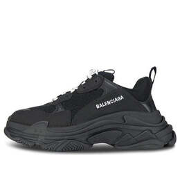 Balenciaga: Чёрные кроссовки  Triple S