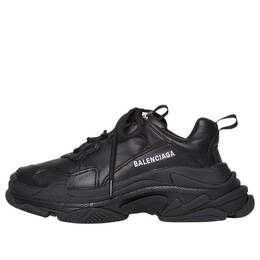 Balenciaga: Чёрные кроссовки  Triple S