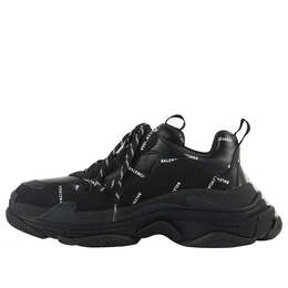 Balenciaga: Чёрные кроссовки  Triple S