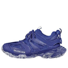 Balenciaga: Голубые кроссовки  Track Faded