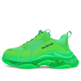 Balenciaga: Зелёные кроссовки  Triple S