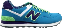 New Balance: Синие кроссовки  574