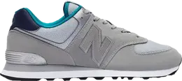 New Balance: Серые кроссовки  574