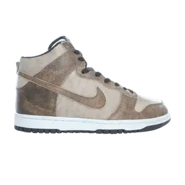 Nike: Коричневые кроссовки  Dunk High