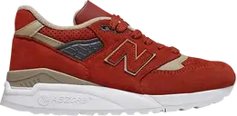 New Balance: Красные кроссовки 