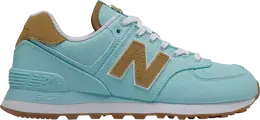New Balance: Голубые кроссовки  574
