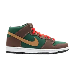 Nike: Зелёные кроссовки  Dunk