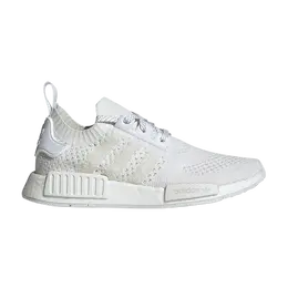 Adidas: Белые кроссовки  NMD_R1 Primeknit