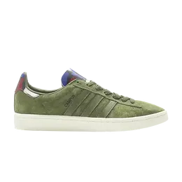 Adidas: Зелёные кроссовки  Campus