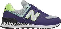 New Balance: Фиолетовые кроссовки  574