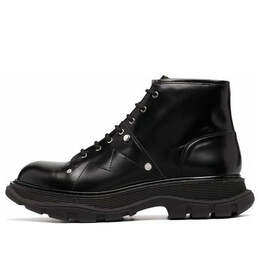 Alexander McQueen: Чёрные кроссовки  Tread Slick