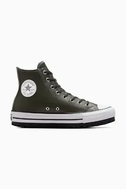 Converse: Зелёные кроссовки  Chuck Taylor All Star