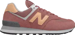 New Balance: Розовые кроссовки  574