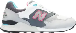 New Balance: Серые кроссовки 