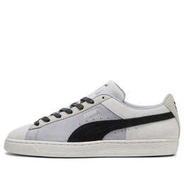 PUMA: Серебристые кроссовки  Suede