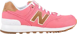 New Balance: Розовые кроссовки  574