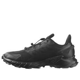Salomon: Чёрные кроссовки 