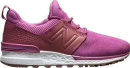 New Balance: Розовые кроссовки  574