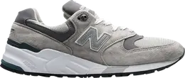New Balance: Серые кроссовки 