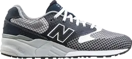 New Balance: Серые кроссовки 