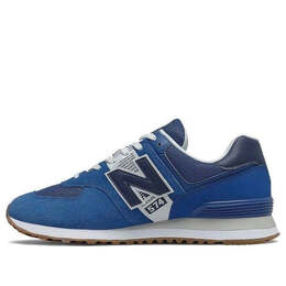 New Balance: Голубые кроссовки  574