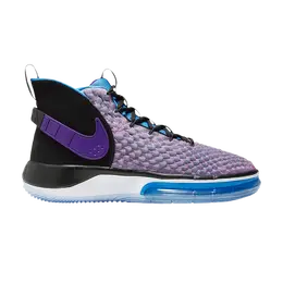 Nike: Фиолетовые кроссовки  Alphadunk