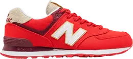 New Balance: Красные кроссовки  574