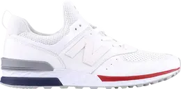 New Balance: Белые кроссовки  574