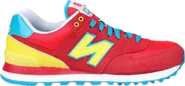 New Balance: Красные кроссовки  574