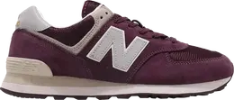 New Balance: Бордовые кроссовки  574