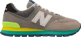 New Balance: Серые кроссовки  574