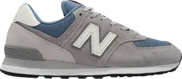 New Balance: Голубые кроссовки  574