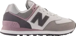 New Balance: Зелёные кроссовки  574
