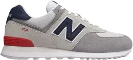 New Balance: Серые кроссовки  574