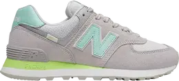 New Balance: Серые кроссовки  574