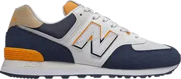 New Balance: Серые кроссовки  574